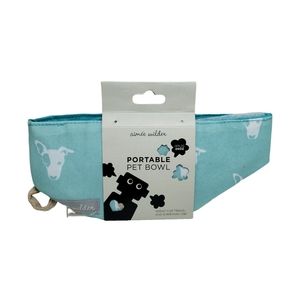 Aimee Wilder Foldable Portable Pet Bowl  Aqua 24oz